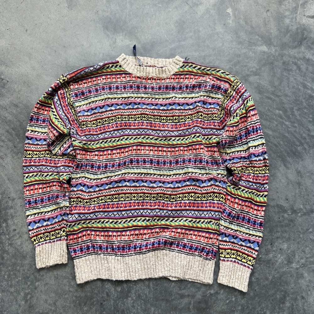 Vintage Knitted Tommy Hilfiger‎ Colorful Sweater Size M Pullover Unisex